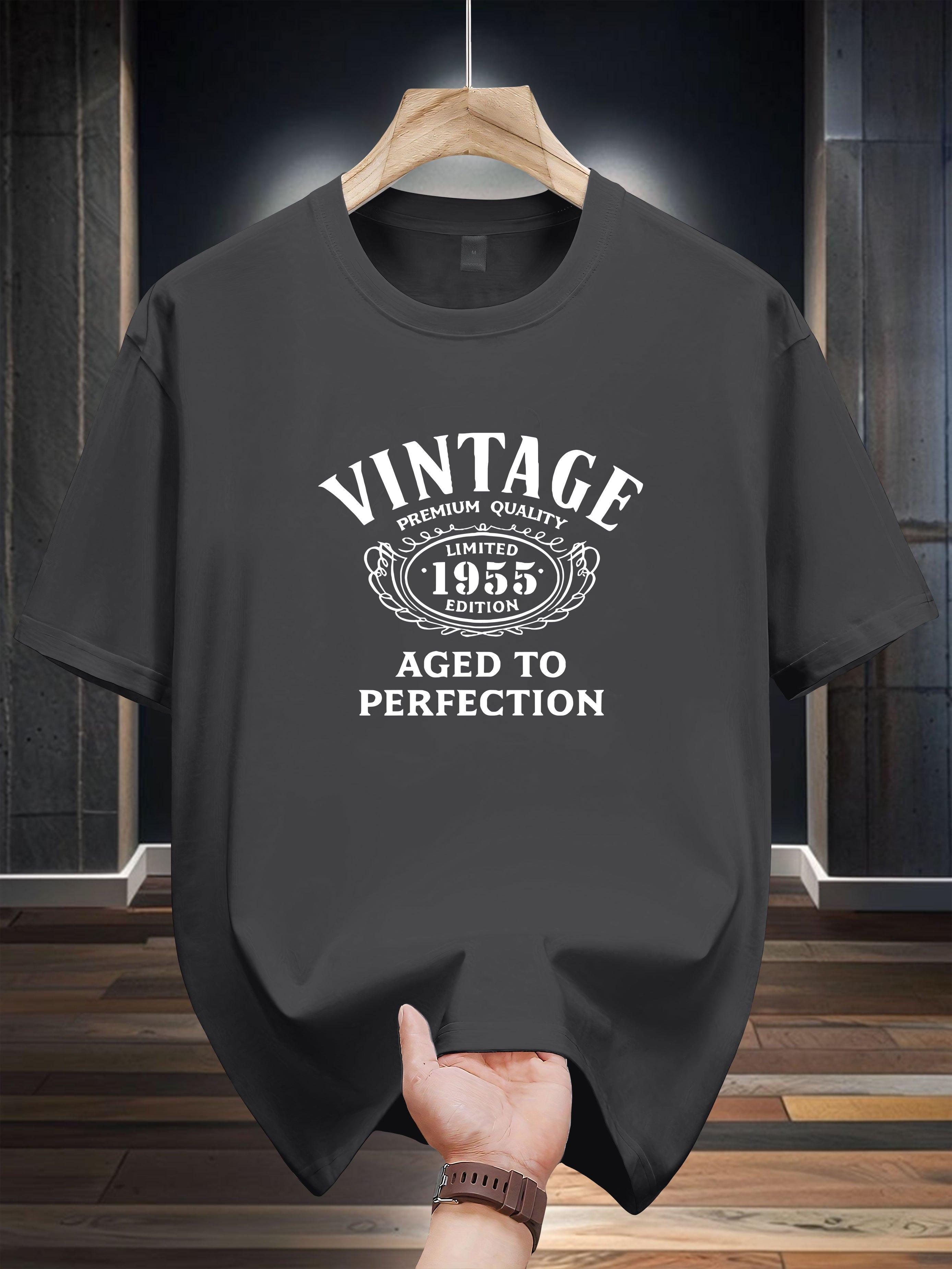 Vintage 1955 Limited Edition Graphic T-shirt - 100% Cotton Casual Crew Neck Tee XL