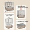 Folding 304 Stainless Steel Pet Cage Light Weight Rustproof Bird Cage With Secure Lock For Easy Transport