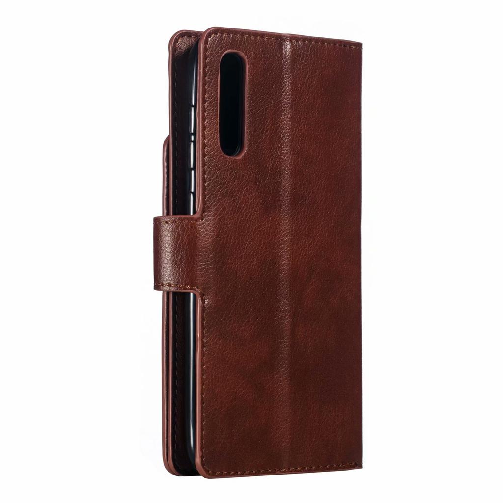 Suitable for Samsung A70 Crazy Horse Pattern Leather Case S10 Nine Card Photo Frame Card Wallet Holder Multifunctional A50 Shell