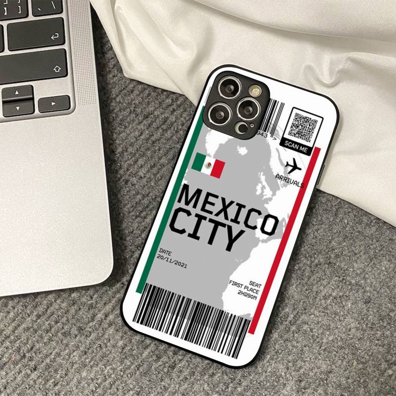 INS Light Ticket Airplane Phone Case for iPhone 11 12 13 mini pro XS MAX 8 7 6 6S Plus X 5S SE 2020 XR cover