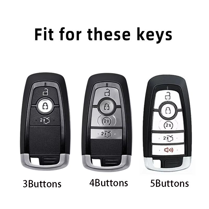 3/4/5 Buttons Tpu Shell Fob Holder For Ford Fusion Edge Mustang Explorer F150 F250 F350 F450 Car Key Case Protector Cover