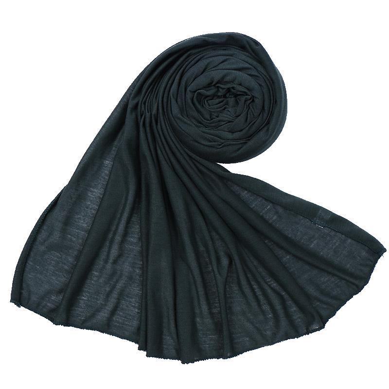 Solid Color Mercerized Cotton Women's Scarf - Spring/Summer, High-Quality, Elastic, Breathable, Indian-Style, Sweat-Wicking, BS82