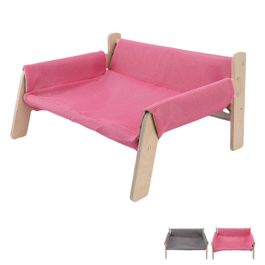 Elevated Cat Couch Wood Structure Stable Support Relaxing Strong Load Capacity Cat Sofa Bed for Home