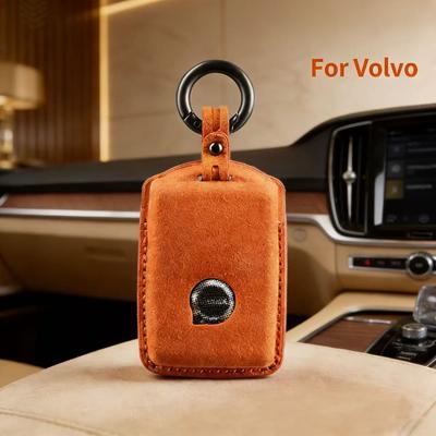 From Italy Suede Car Key Case Cover For S60 S90 XC40 XC60 XC90 V60 V90 T6 T8 Car Keychain Protector Shell Accessories