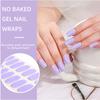Nail Art Sticker Free Baking Solid Color Semi-Curing Nail Sticker