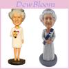 La Reine 70e Jubilé de Platine Statue Tête Bobble Matériau Résine Lourde Peinture Faite à la Main Décoration Maison Bureau