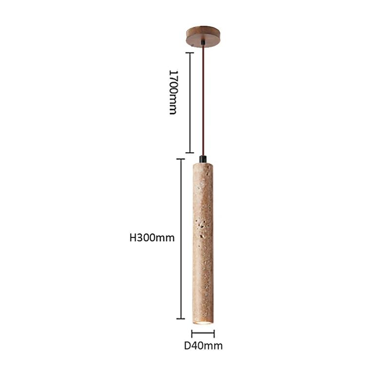 

Подвесной светильник цилиндрической формы из желтого известняка, скандинавский минималистский дизайн, украшение ресторана, подвесной светильник, ночник для спальни No Bulb&Yellow Travertine&GU10 Socket