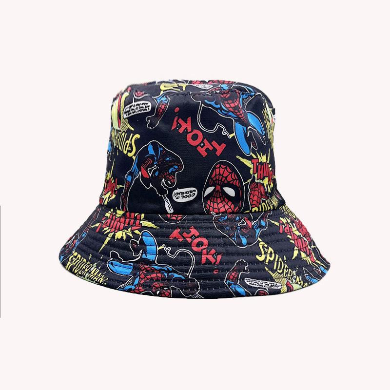 New Double-sided Bucket Hat European and American Personalized Digital Printing Cartoon Sunshade Basin Hat Spot