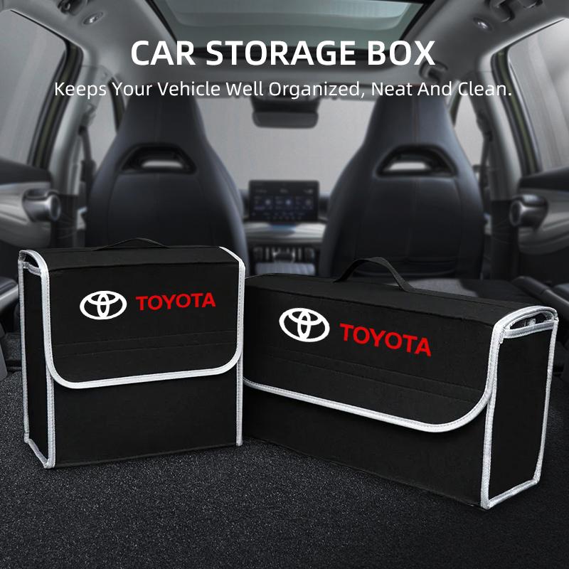 Car Trunk Storage Box Foldable Felt Car Organizer Stowing Tidying Box For Toyota Corolla Camry rav4 Yaris hilux prius PRODA