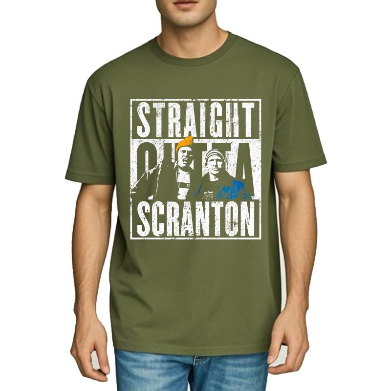 Graphic Summer For Man T Shirt Straight Outta Scranton Short Sleeve Comfortable O Neck Tshirt Hiphop Cheap Tshirt Bigger Size