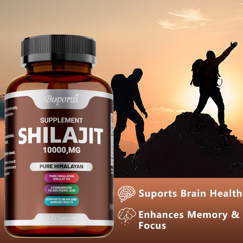 Buporai Shiraizhi Dietary Soft Capsules, Himalayan Natural Ingredients, Daily Brain Nutrition Supplement