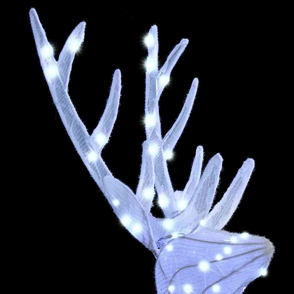 Reindeer Family 3 pcs Cold White 68 x 26 x 127 cm Fabric