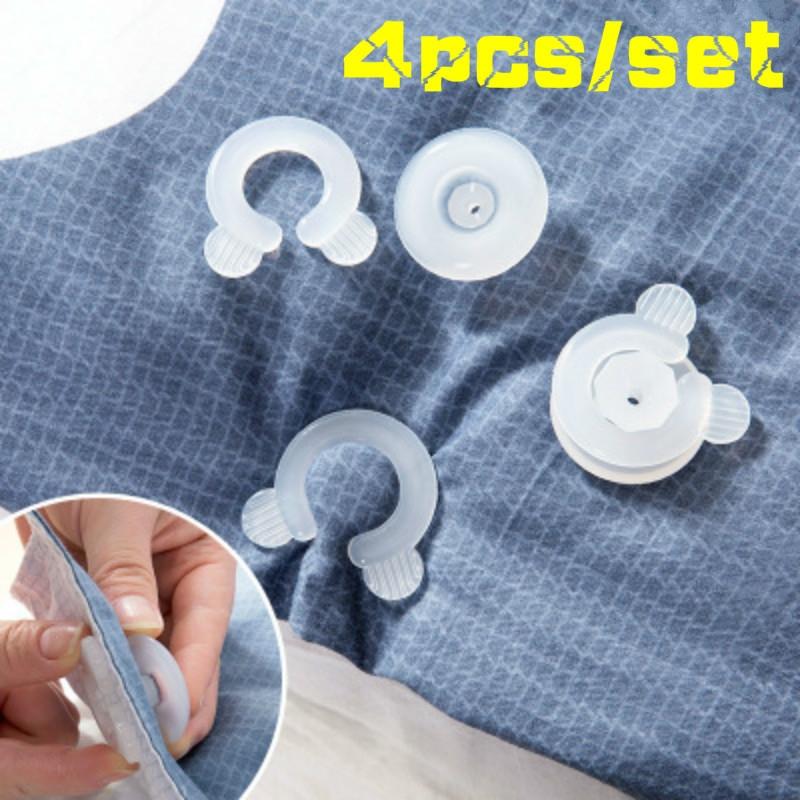 New 4Pcs/Set Home Useful Bed Duvet Covers Sheet Holder Clip Clamp Fastener Quilt Cover Gripper