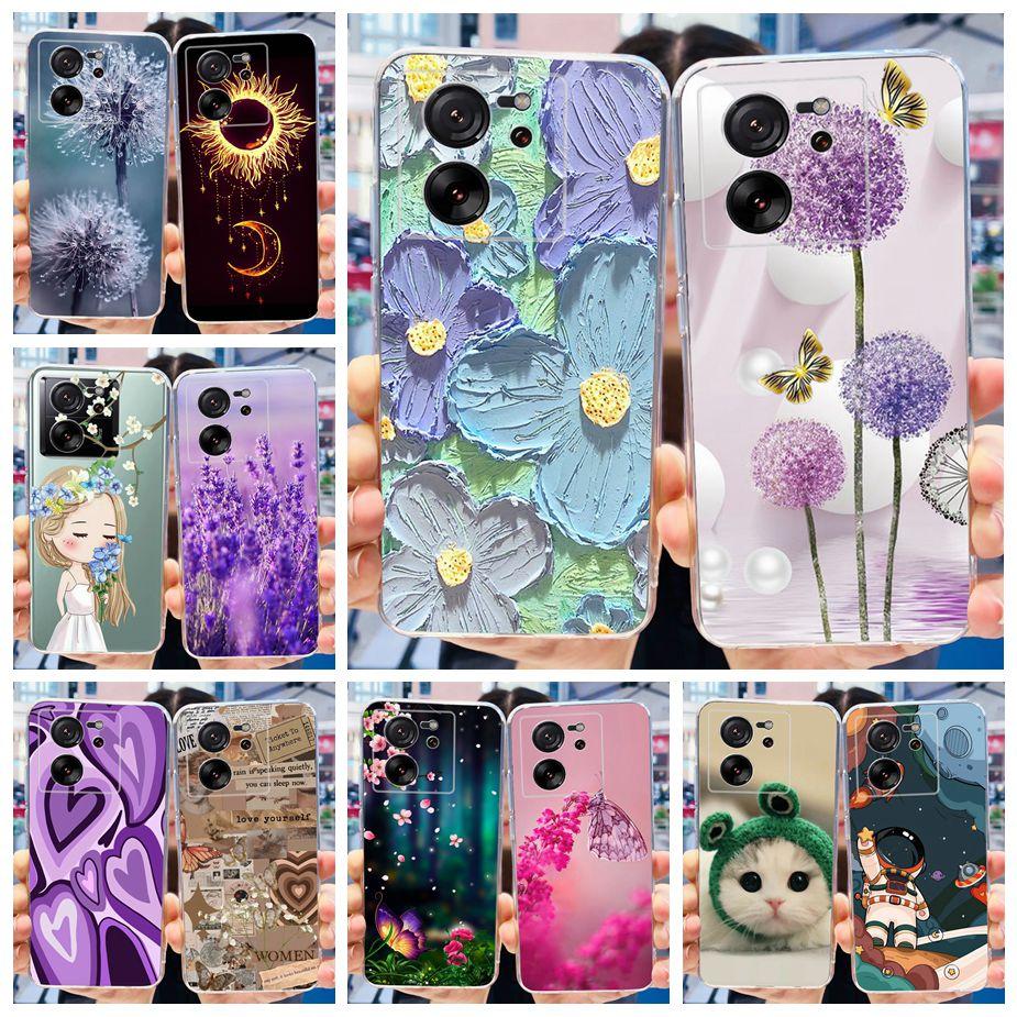 For Xiaomi 13T Pro Case Luxury Painted Back Cover Clear Silicone Phone Case For Xiaomi Mi 13T Pro 13TPro Soft Fundas 6.67'' Bags