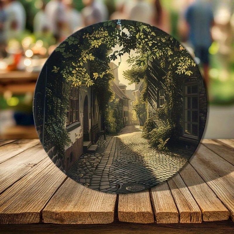 2D Flat Hanging Decorative Metal Sign Hand Painted Art