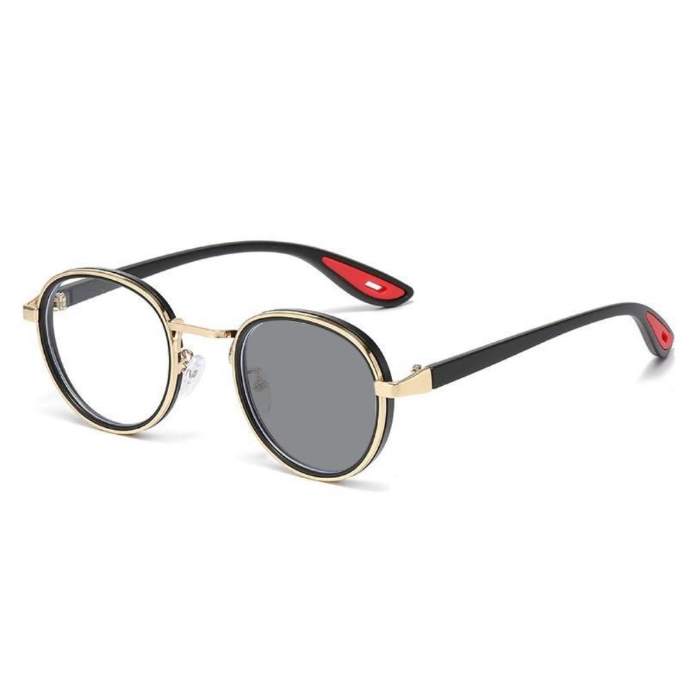 

Changeable Color Lenses Retro Sunglasses Plastic Alloy Frame Vintage Sunglasses Outdoor Eyewear Round Punk Fashion Shades Black Silver Frame