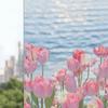 Bunt Buntpflanze Blume Fensterglasfolie Statische Aufkleber Abnehmbar PVC Dekorative Sichtschutzfolie für Zuhause Büro