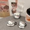 Airpods 1 /2 Generation Cartoon Kt Cat Bluetooth Headset Cover Soft Protective Case Airpods Pro Transparent Silicone Buckle