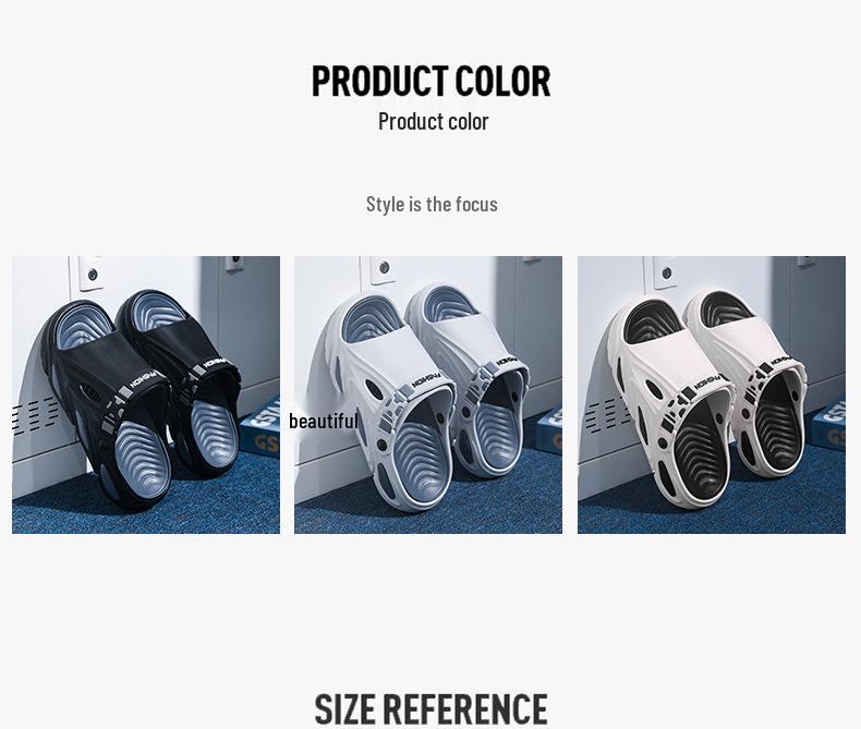 Men's Summer Slippers: Thick Sole, Non-Slip, One-Strap High-End Sandals for Home, Sports, Beach, and Water.
