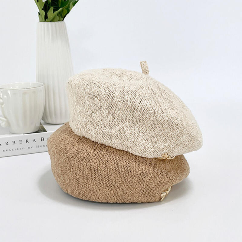 Женская Милая Шляпа-Берет для Свидания C7133_Black