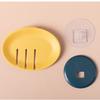 1Pc Bathroom Soap Dish Storage Basket Box Plastic Drain Holder Strong Wall Hanging Soap Box Punch-free Suction Cup