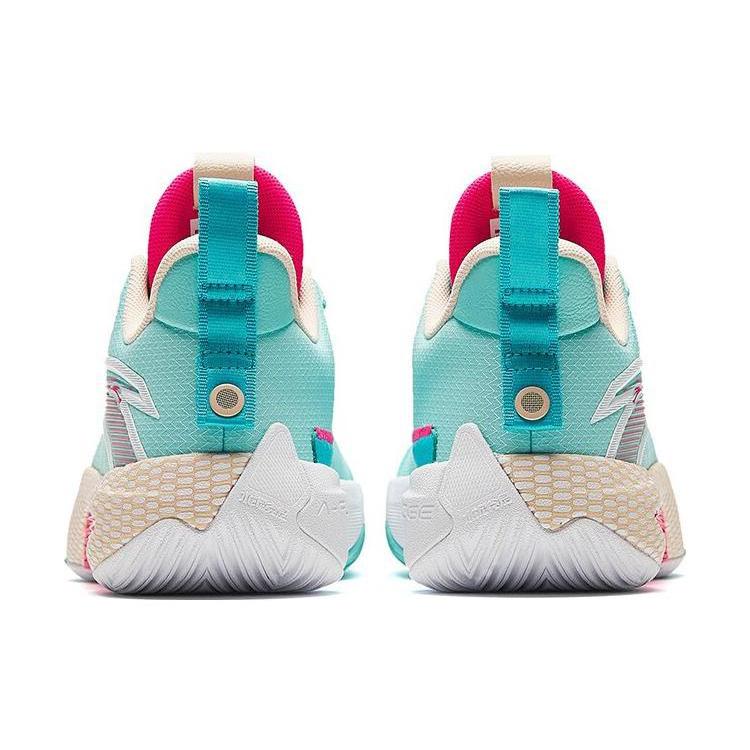 Anta Speed Battle 5 Comfortable Round Toe Cushioning, Wear Resistant Mid top Basketball Shoes Men's Blue 112341113-5