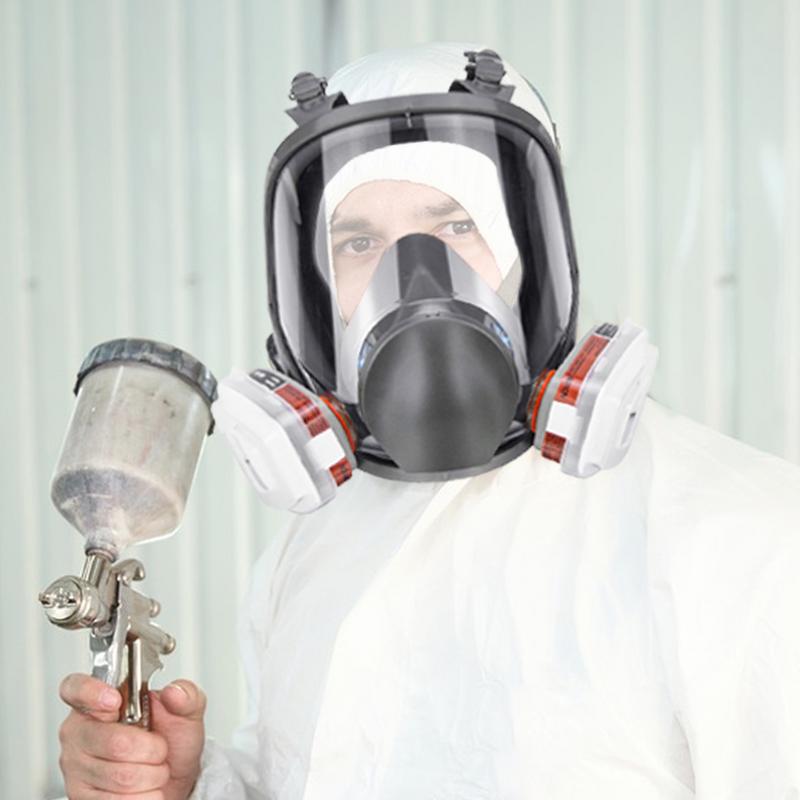 Anti-ceata 6800 Mască de gaz Vopsire industrială Pulverizare Respirator Siguranță Filtru de lucru Rezistent la praf Protecție completă cu formaldehidă