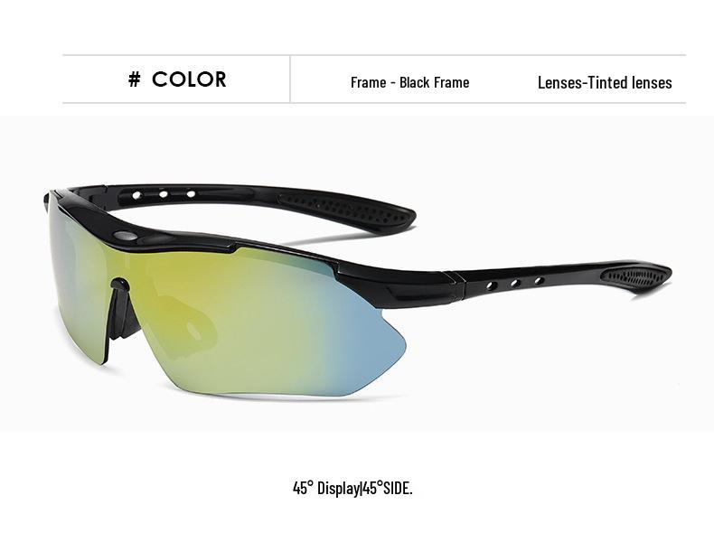 Trendy sykkelbriller i pilotstil: Unisex sportsbriller for utendørsaktiviteter