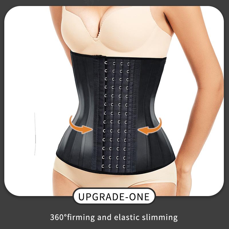 Women Latex Waist Trainer Tummy Control Cincher Shapewear For Postpartum Fitness Workout
