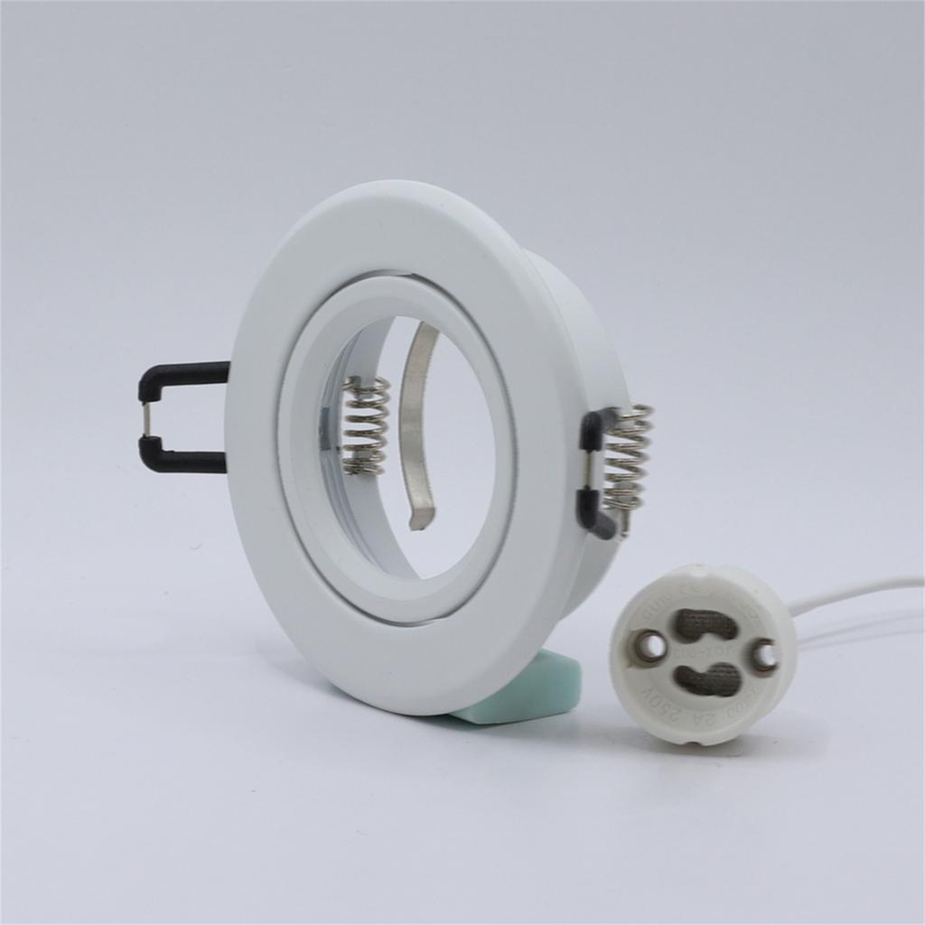 5pcs Rimless Recessed LED Downlight Mounting Frame Bracket Ceiling Lamp with GU10 Base Socket Spot Lighting Holder Fitting