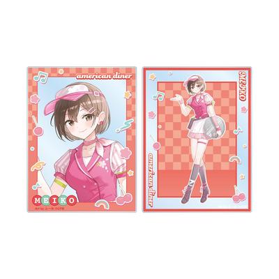Sakura Miku Original Illustration MEIKO American Diner Ver. Art by Fuumi Set of 2 Acrylic Cards