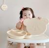 Bear-Shaped Silicone Suction Plate for Infants - Korean Style Cartoon Tableware for Learning To Eat