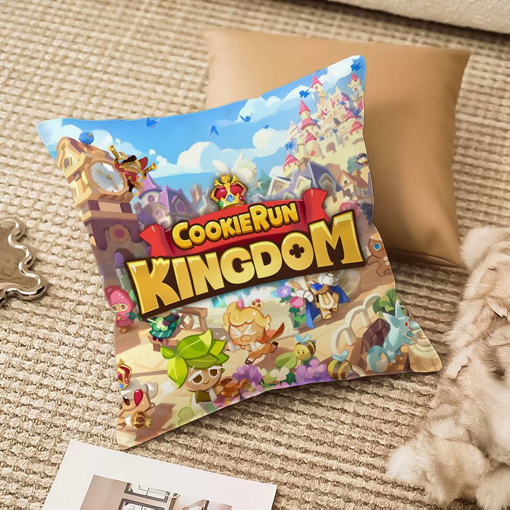 Hot Game C-Cookie Run Kingdom-MT Pillow Case Comfort Sofa Bed Silky Elegant Invisible Zipper Decorative Cushion Cover