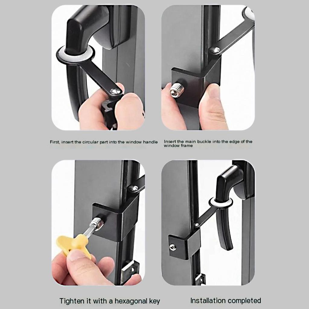 Window Limiter Safety Lock Position Stopper Adjustable Window Guard Home Security Door Windows Sash Lock Easy To Use