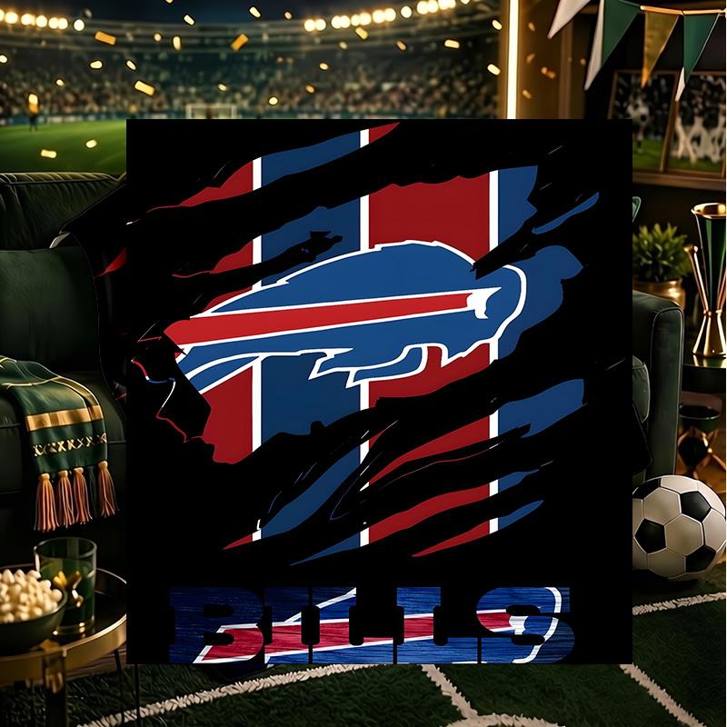 Bills Logo Blanket Lightweight Flannel Bedding Blanket Perfect for Travel, Camping, Living Rooms, Offices, Sofas, Fan Christmas gift