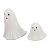 2 ks Noční světlo duch Roztomilá vtipná keramická svítící figurka ducha pro sváteční domácí dekoraci