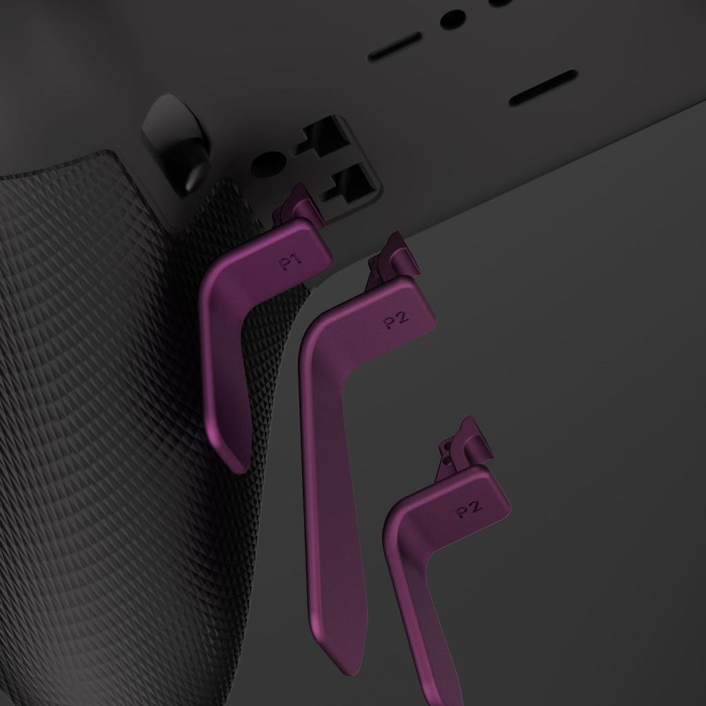 eXtremeRate Swift Paddles for Xbox Elite Replacement Back Paddles for Xbox One Elite and Elite Series 2 Controllers 1/2 Controllers, 6-in-1 [Metallic