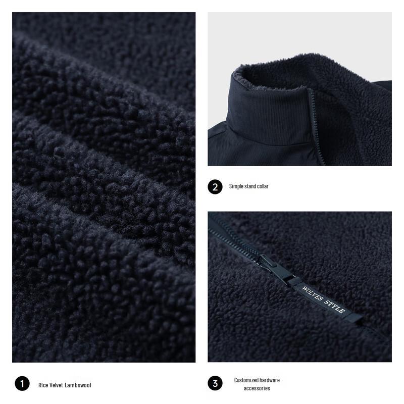 Qipilang Men's Reversible Jacquard Stand Collar Jacket