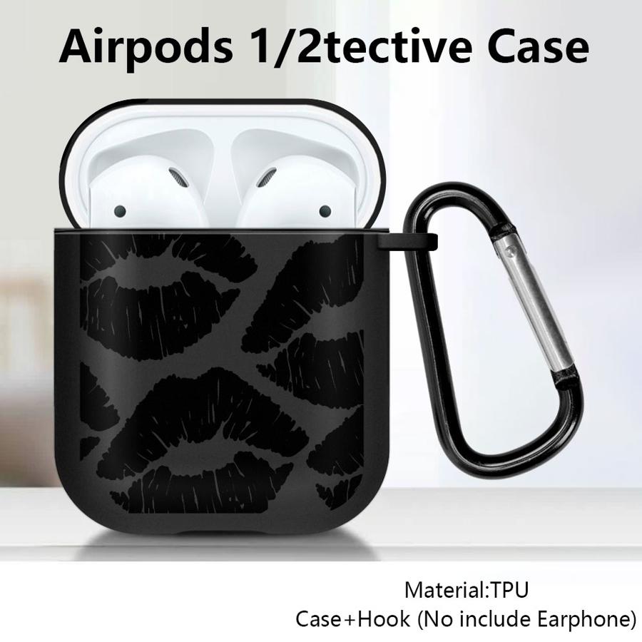 Fodral för Airpods Pro Pro2 4 2 Pro3 1 3 Hörlursfodral Skydd Sexiga Röda Läppar