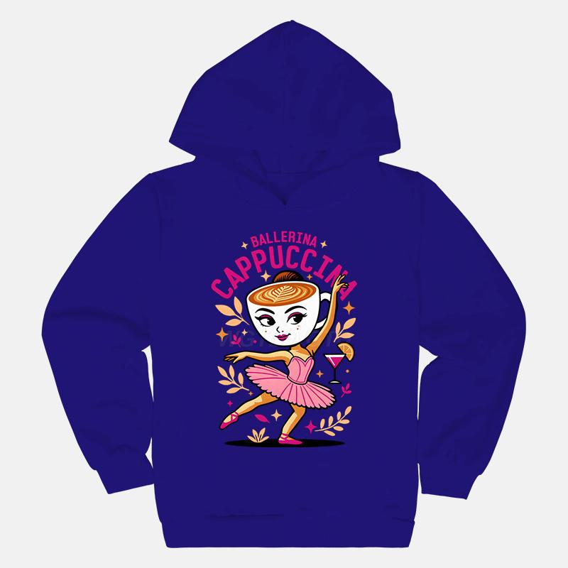 Funnu Mikina s kapucí Oblečení pro holčičky a kluky Potisk Balerína Cappuccina Módní Ležérní Mikiny Svršky