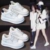 Women's Shoes 2026 Autumn and Winter New Versatile Sponge Cake Thick Sole 8CM Casual Board Shoes with Plush White Shoes