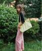 Jedrefeb5 Lace Slit Big Shopper 3 Colors