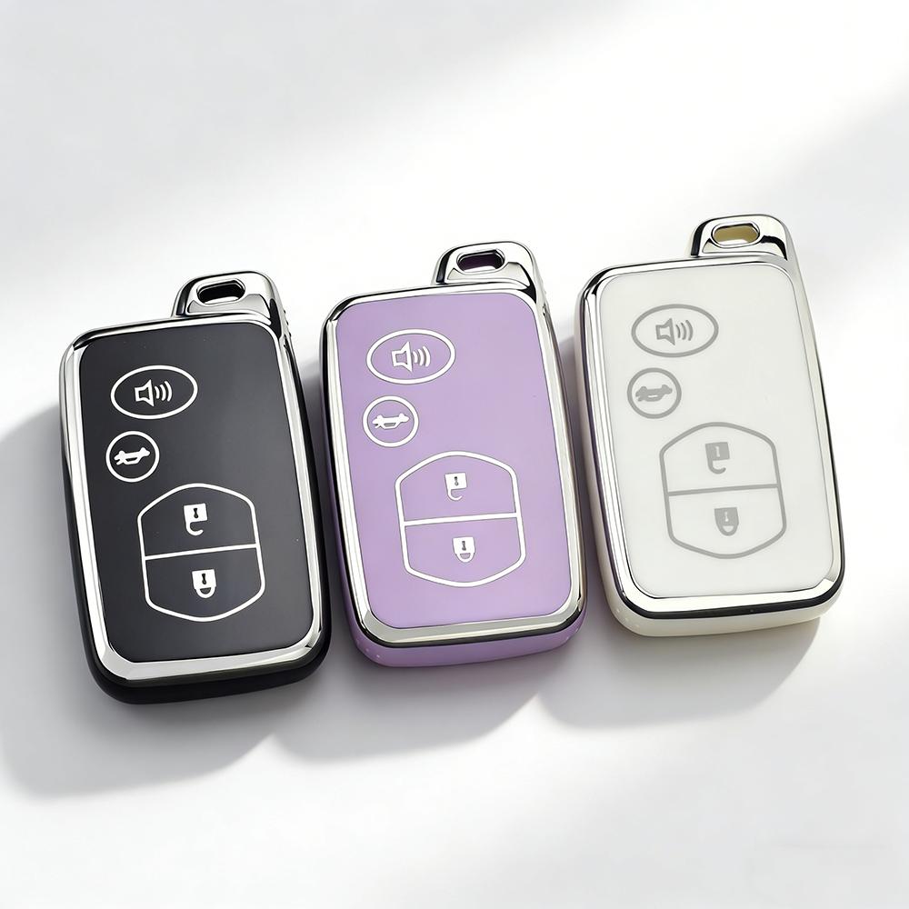 TPU Car Key Case Cover for Toyota Prius 30 Alpha Aqua Land Cruiser Auris for Lexus LC 200 2/3/4 Buttons Remote Holder Key Chain