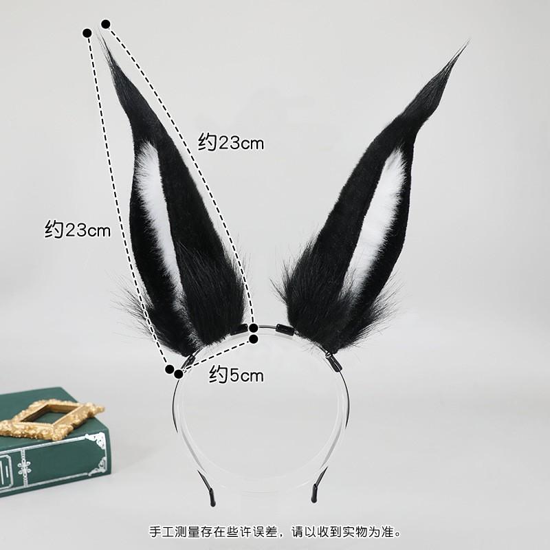 Handmade Cartoon Rabbit Ear Headband Cosplay Anime Convention Costume Accessory Unisex Plastic Hair Hoop