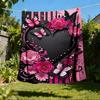 1pc Butterfly Heart Outdoor Blanket - Soft Flannel Cozy for Travel & Camping - All-Season Warm Bed Cover, Machine Washable Yy251229109