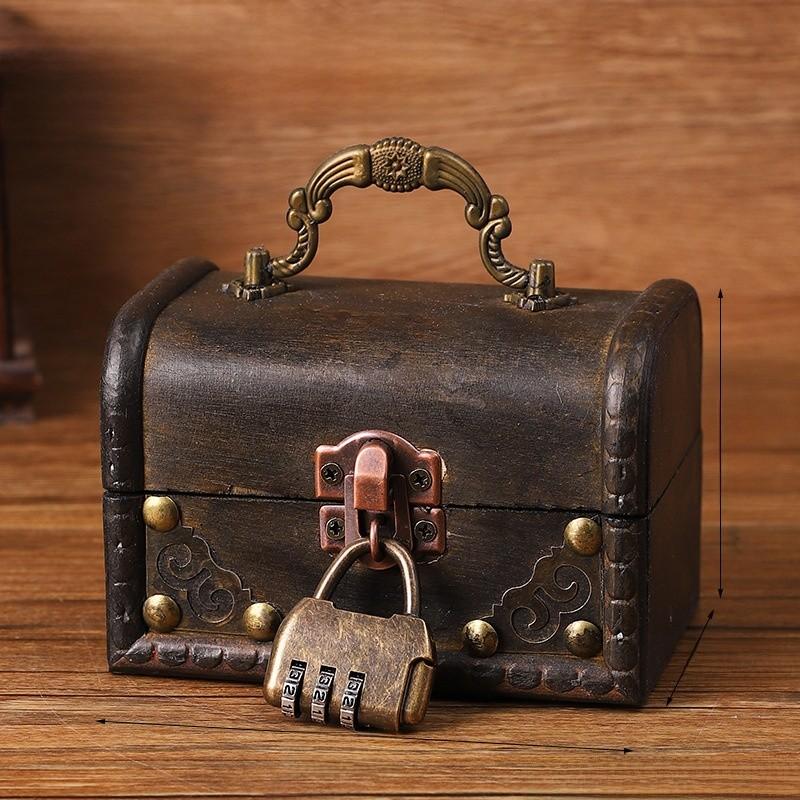 Storage Wooden Classic Box With Lid For Desk And Home Decoration Organization