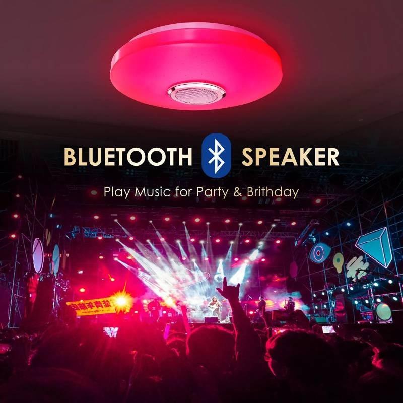 36w Led Music Ceiling Light Remote Control Bluetooth Speaker Rgb Rainbow Lamp