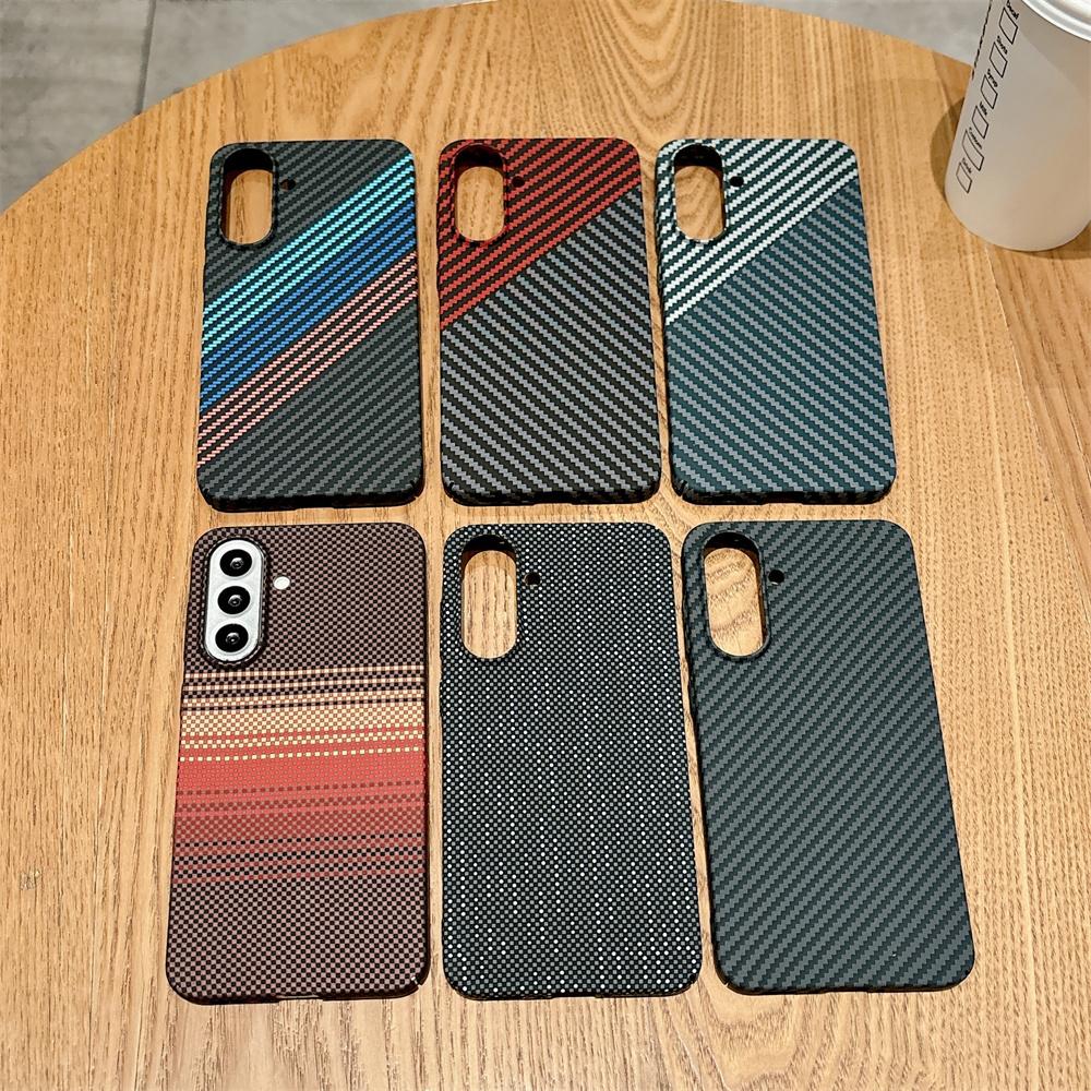 Carbon Fiber Kevlar Texture Magsafe Phone Case for Samsung Galaxy S25 S24 Plus S23 S22 S26 Ultra A56 A16 A55 A57 A17 Cover