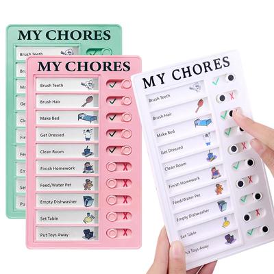 Reusable My Chores Checklist Task Board Daily Schedule Planner Memo Chore Chart Kid Responsibility Behavior Self Discipline Card