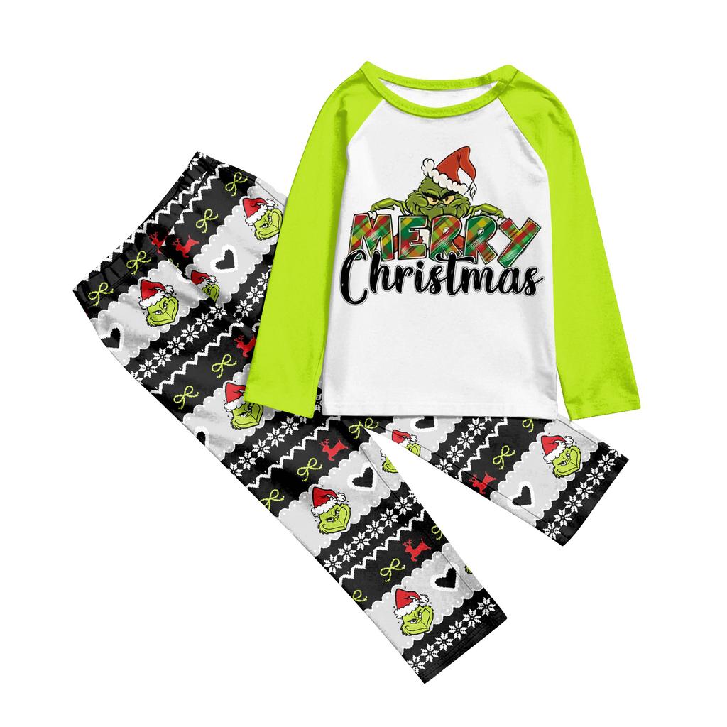 Familie Matchende Sett Pyjamas, Loungewear Antrekk, Familie Matchende Langermet Topp+Bukse Sett